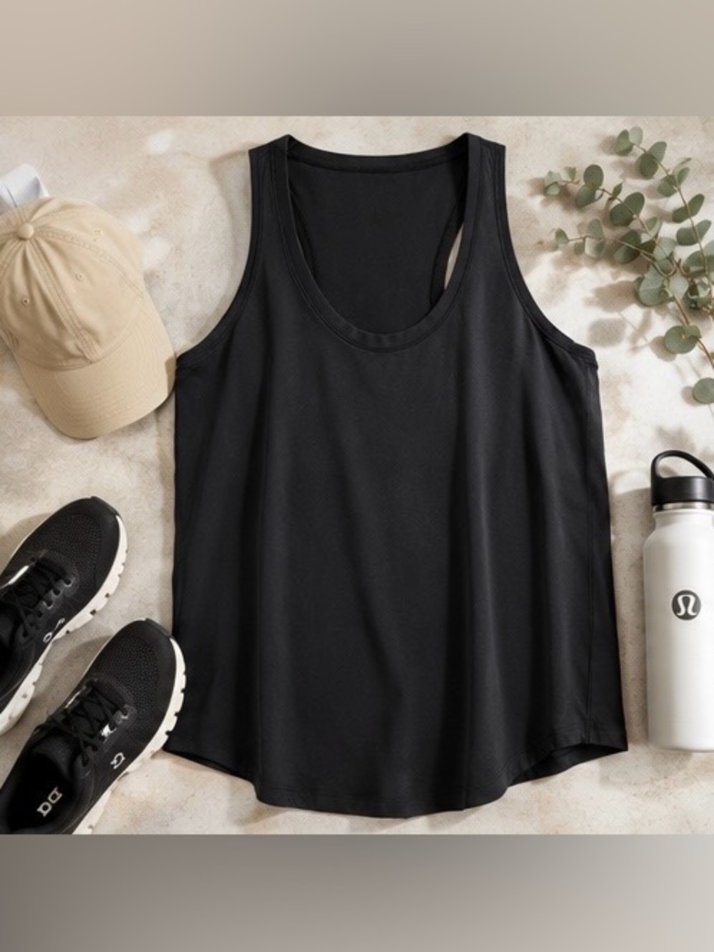 Lululemon Black Racerback Athletic Tank Workout Gym Yoga Running Athleisure XL
